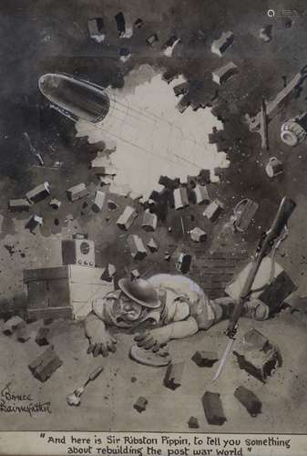 Captain (Charles) Bruce Bairnsfather (1887-1959), original w...