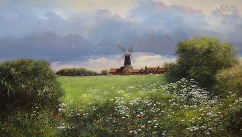 Clive Madgwick (1934-2005), oil on canvas, Mill at Norfolk, ...