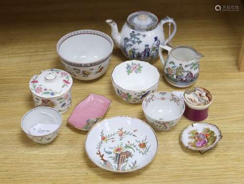 A small collection of English and Continental ceramics, incl...