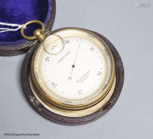 A cased pocket barometer