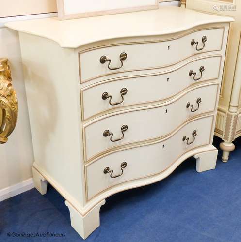 A cream and parcel gilt 'eclectic' chest of drawers by And S...