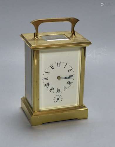 A French carriage clock, height 16cm