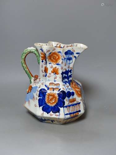 A 19th century ironstone jug, height 24cm