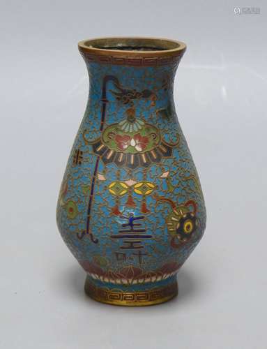 A Chinese cloisonne enamel vase, marked 'Da Ming', height 16...