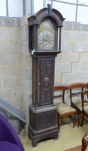 John Badely of Tong. A George III carved oak eight day longc...