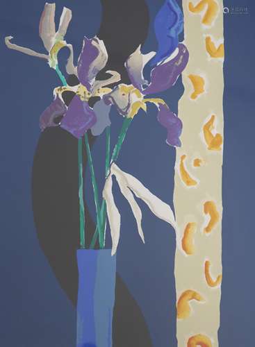 Donald Hamilton Fraser, artist's proof silkscreen, Irises, s...