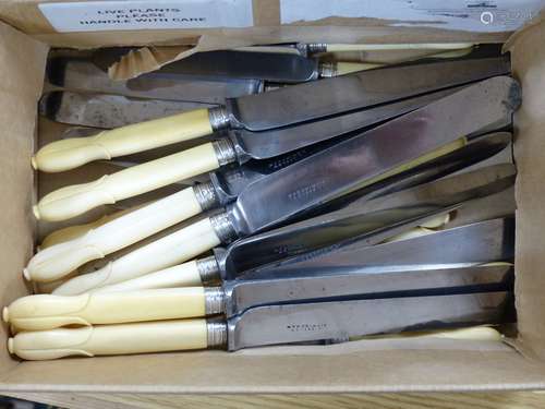 A set of 12 early 19th century ivory handle knives retailed ...