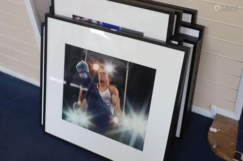 Ten assorted photographs of the Olympics and Olympic athlete...