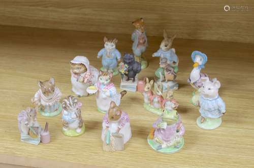 Ten Beswick Beatrix Potter characters and five similar