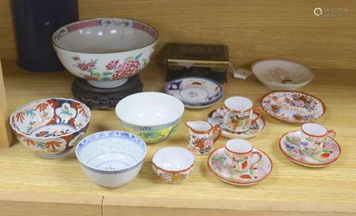 A collection of Chinese and Japanese ceramics,including a fa...