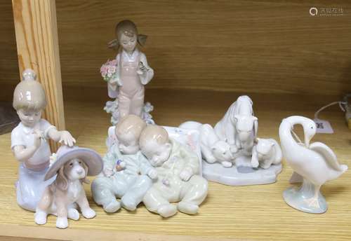 Five Lladro figures, comprising 'An Elegant Touch', 'Spring'...