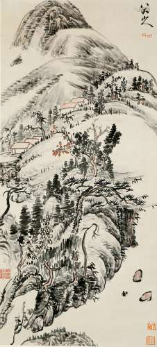 Chinese  Painting Of Landscape - Ba Da Shan Ren