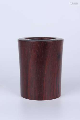 Chinese Zitan Rosewood Brush Pot
