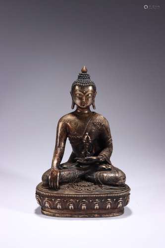 Chinese Bronze Sakyamuni Statue