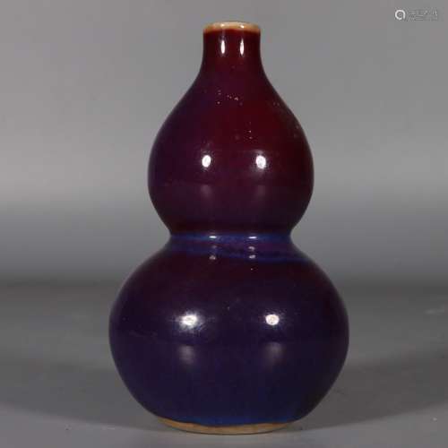 Chinese Qing Dynasty Qianlong Lu Jun Glazed Porcelain Gourd ...