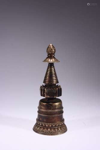 Chinese Bronze Stupa