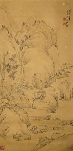 Chinese Sketched Landscape - Zhang Daqian