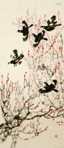 Chinese  Painting Of Flower And Bird - Sun Qifeng