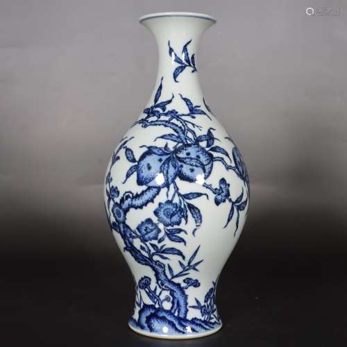 Chinese Qing Dynasty Yongzheng Blue And White 