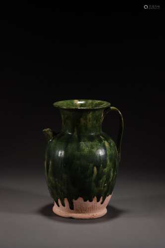 Chinese Tang Dynasty Green Glazed Porcelain Pot