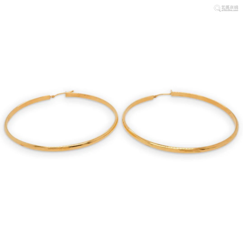 Italian 14k Gold Hoop Earrings