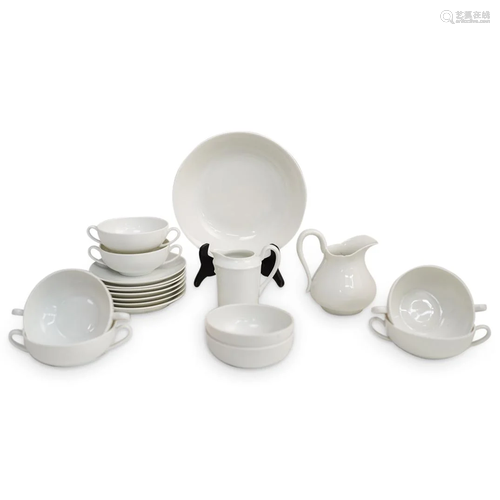 (18 Pc) Limoges White Porcelain Grouping Set