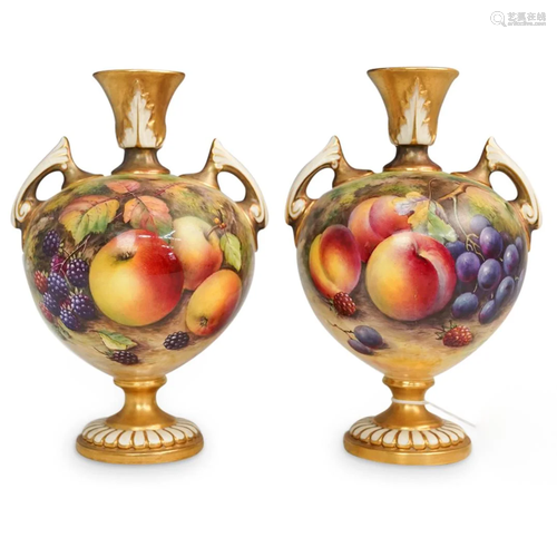 Pair of Royal Worcester Amphora's