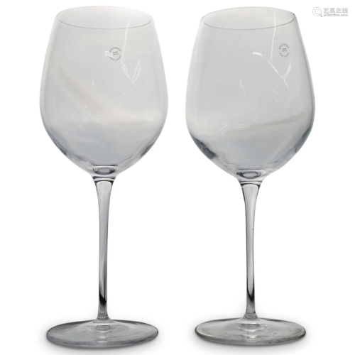 Pair Of Tiffany and Co. Wine Glasses