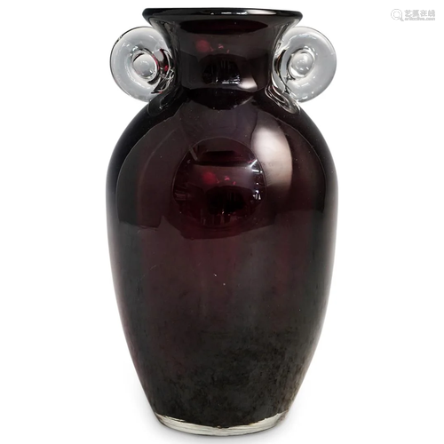 Seguso Violet Style Glass Vase