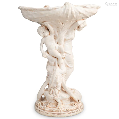 Alexander Backer Chalkware Figural Centerpiece