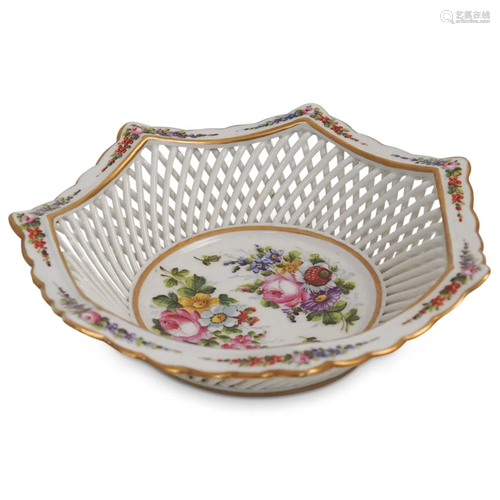 Antique Sevres Reticulated Porcelain Bowl