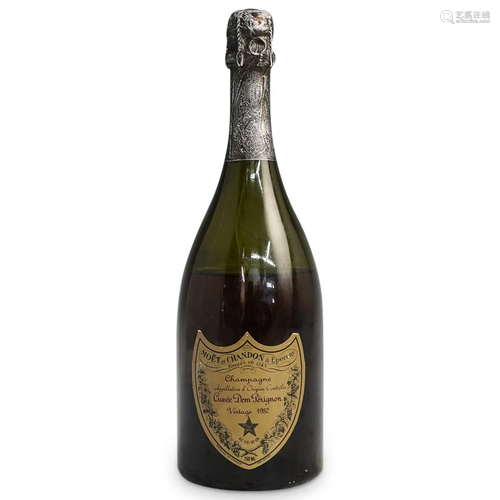 1982 Dom Perignon Moet Chandon Champagne Bottle