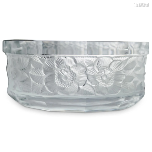 Vintage Floral Crystal Bowl
