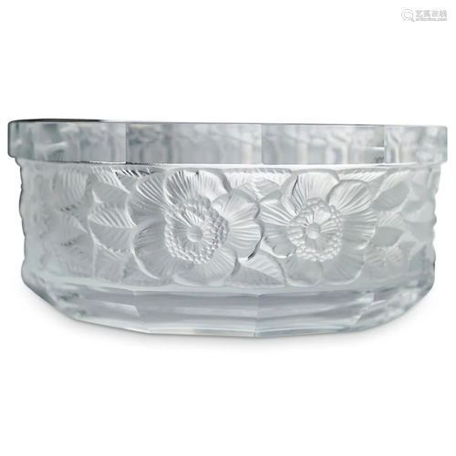 Vintage Floral Crystal Bowl