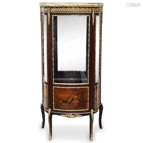 French Gilt Louis XVI Style Display Cabinet Vitrine