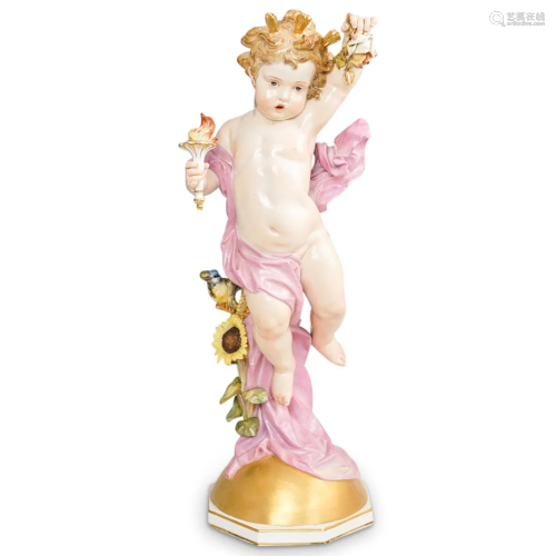 Meissen Porcelain Cherub Sculpture