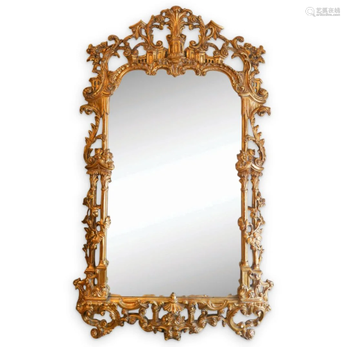 Monumental Italian Gilt Carved Mirror