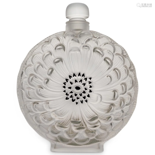 Large Lalique Crystal Dahlia Perfume Bottle