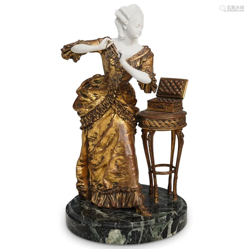 French Signed Frisard Figural Sculpture