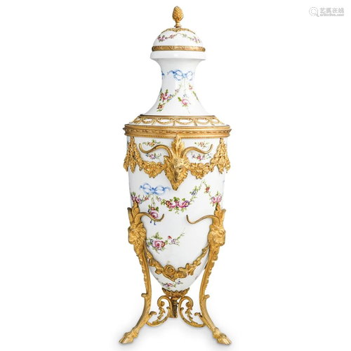 Dore Bronze Mounted Porcelain Urn