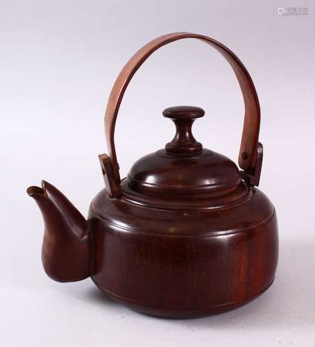 A GOOD CHINESE CARVED WOOD POSSIBLY HUANGHUALI / ZITAN TEA P...