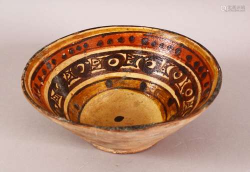 AN EARLY PERSIAN NISHAPUR POTTERY BOWL, possibly 10th Centur...