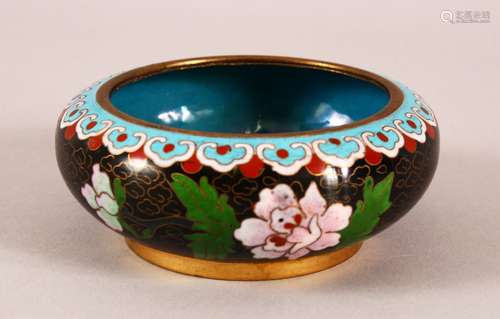 A 19TH / 20TH CENTURY CHINESE CLOISONNE BRUSH WASHER - decor...