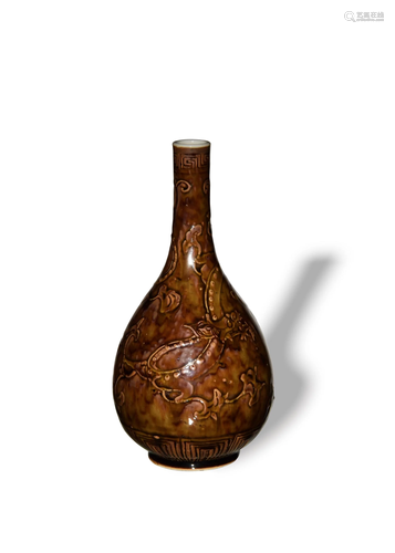 Chinese Brown Glazed Dan Vase, 19th Century