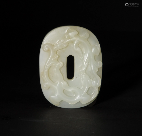 Chinese Jade Bi Carved with Chilong, 18th Century
