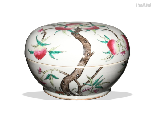 Chinese Famille Rose Lidded Box, 19th Century