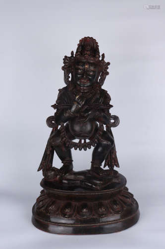 A BRONZE FIGURE OF BUDDHA