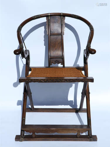 A HUANGHUALI FOLDING CHAIR