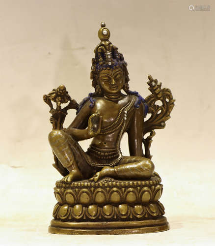 A BRONZE SEATED AVALOKITESVARA PALA STYLE