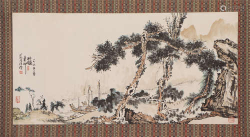 A CHINESE LANDSCAPE PAINTING